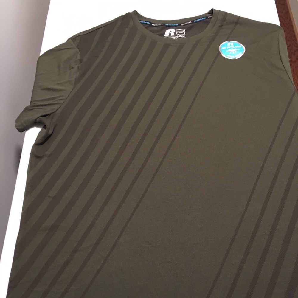 Russell 360’  Green Men's Crew NeckT-shirt